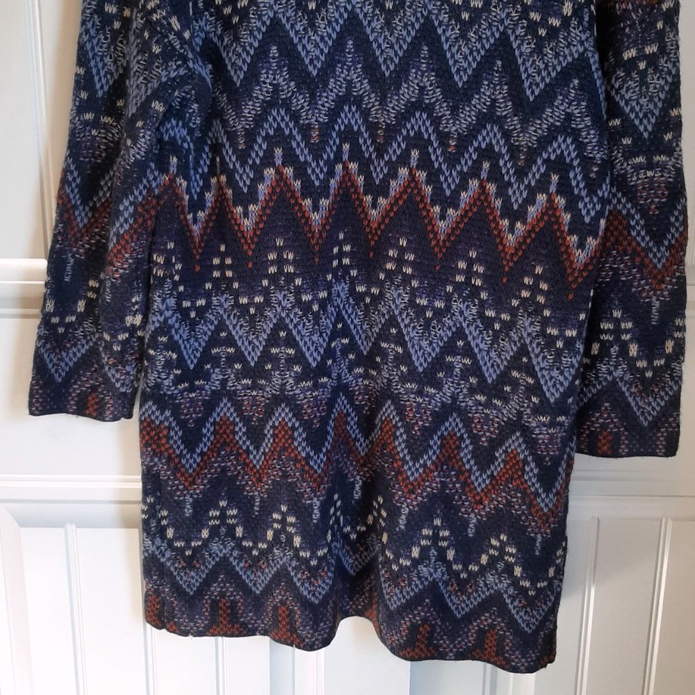 Lucky Brand Wool Blend Long Open Front Cardigan SZ S - Picture 7 of 8